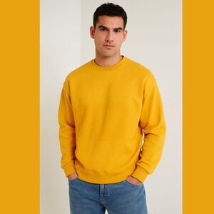 ASOS Oversized Orange Long Sleeve Sweatshirt With Color Block Panel